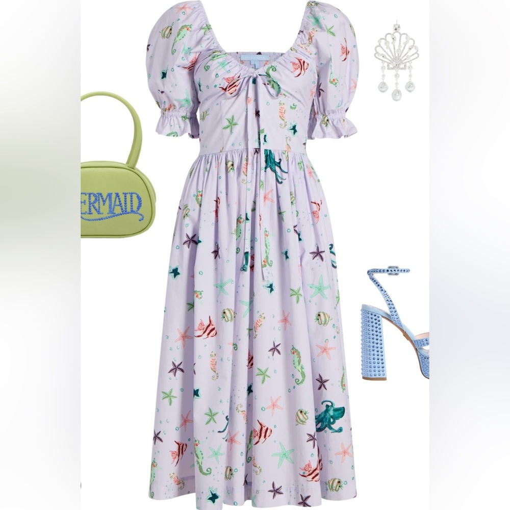 HILL HOUSE - NWT Sea Creatures Print, Ophelia Dress